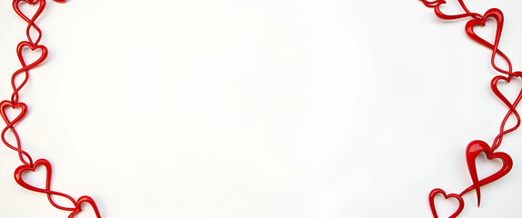 Semicolon and Heart Border Frame with Copy Space for World Mental Health Day; Mental Health Awareness Concept Featuring Intertwined Semicolon and Heart Design