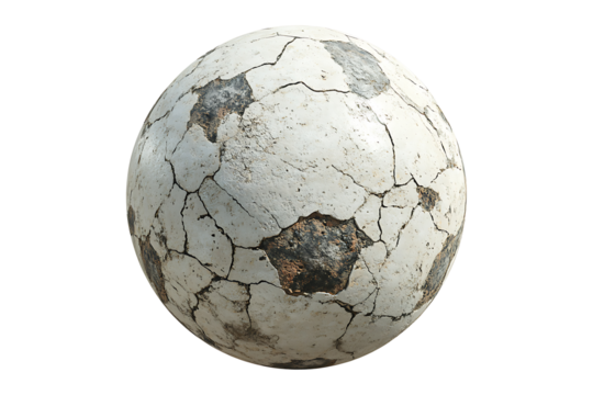 Old sphere isolated on transparent background
