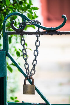 Gateway with padlock for security