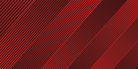 red background with solid lines tapering modern