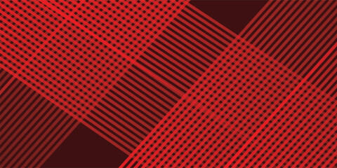 red background with solid lines tapering modern