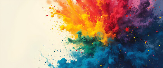 Fototapeta premium Vibrant Pride Celebration Art: Modern Techniques & Expressive Composition Honoring Diversity and Community Progress - Stock Photo