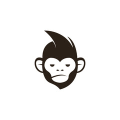 Obraz premium Monkey head logo design template
