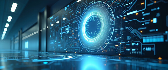 Obraz premium Minimalistic Wallpaper Artwork Showcasing Advanced Robotics and Automation in Expansive Negative Space for Modern Engineering Excellence