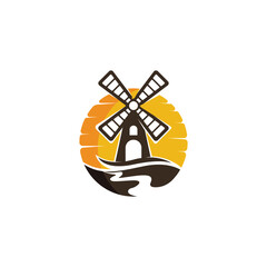 Fototapeta premium Windmill logo design template