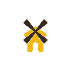 Obraz premium Windmill logo design template