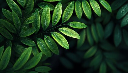 Fototapeta premium Minimalist botanical greenery composition with ultra high resolution clarity and natural plant texture details, rendered in 32K for modern nature-inspired design concepts