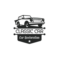 Obraz premium Retro car garage logo template