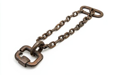Obraz premium Rustic bronze chain with square and oval links