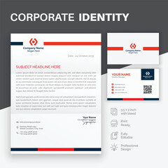 corporate identity letterhead and business card template