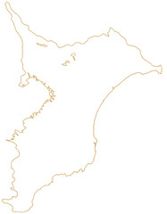 千葉県　地図　白　イラスト