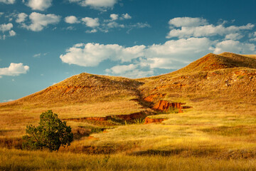 Obraz premium Red Dirt Gully in Wind Cave National Park