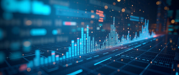 Fototapeta premium Comprehensive Data Analytics System for Photo Stock: Integrated Processing, Dynamic Performance Evaluation, Advanced Digital Infrastructure for Superior Visuals