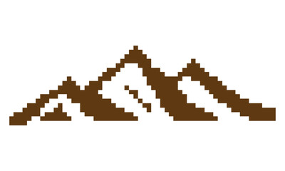 mountain silhouette vector pixel art
