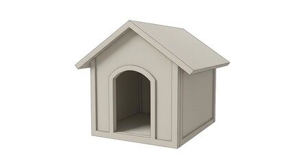Isolated Pet House Illustration on White Background