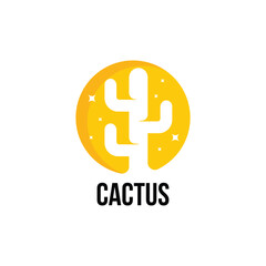 Cactus logo design template