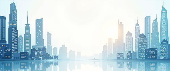 Modern Abstract Wallpaper Background for Real Estate: Expansive Space for Text Overlays on Sustainable Investments and Ethical Strategies in Commercial Sectors