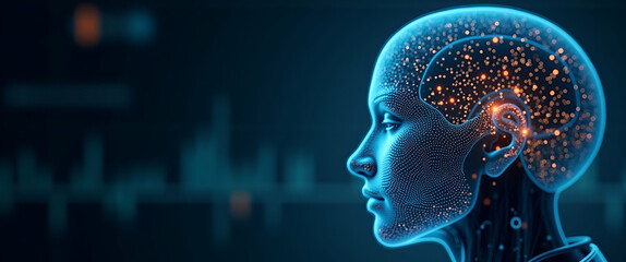 Elegant Visual Narrative of Self-Directed AI Learning Journey: Fostering Autonomous Digital Education & Algorithmic Expertise in Photo Stock