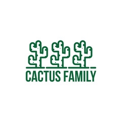 Fototapeta premium Cactus logo design template