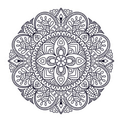 Mandala ornamental round lace pattern