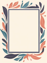 Elegant floral frame with a cream background. Perfect for invitations, announcements, or adding a touch of nature to your designs.