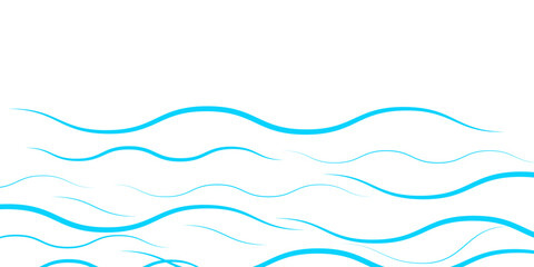 Japanese blue wave background vector. Wallpaper design with blue and white ocean wave pattern backdrop.