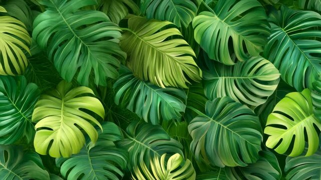 Green leaves forming a natural background with fresh and vibrant texture