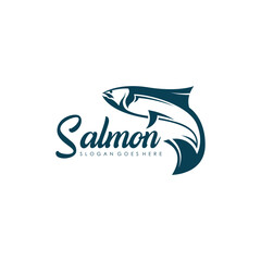 Salmon logo design template