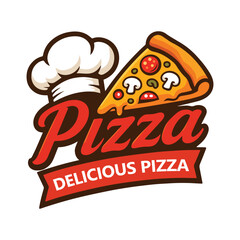 Delicious Pizza Chef Logo