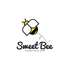 Bee logo design template