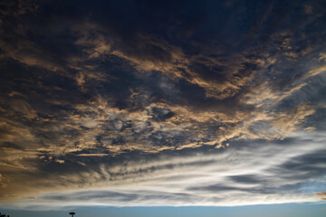 Photo of cloudy sky approaching dusk