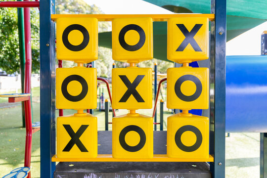 Noughts and crosses at kids playground