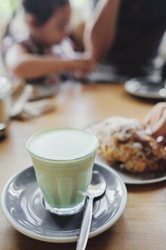 Green tea matcha latte