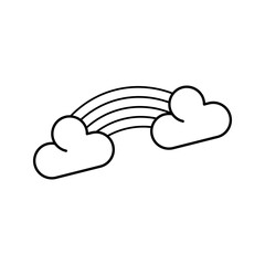 Rainbow icon on white background