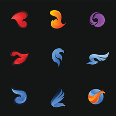Fototapeta premium Eagle logo design template