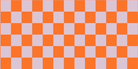 Sweet cute kitschy beige white soft pastel peach pink orange curvilinear checkerboard. EPS 10