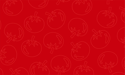 Tomato doodle pattern. Tomato in outline seamless pattern. tomato seamless pattern