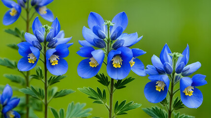 Chinese aconite or chinese wolfsbane - Aconitum carmichaelii - Beautiful blue flowers on stems