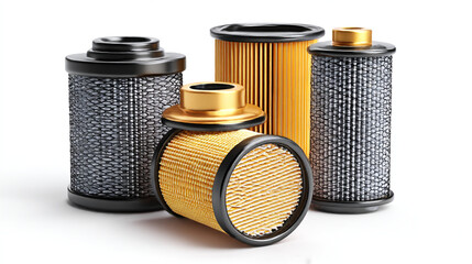 Exploration of automotive filter designs showcasing variety in shapes and textures