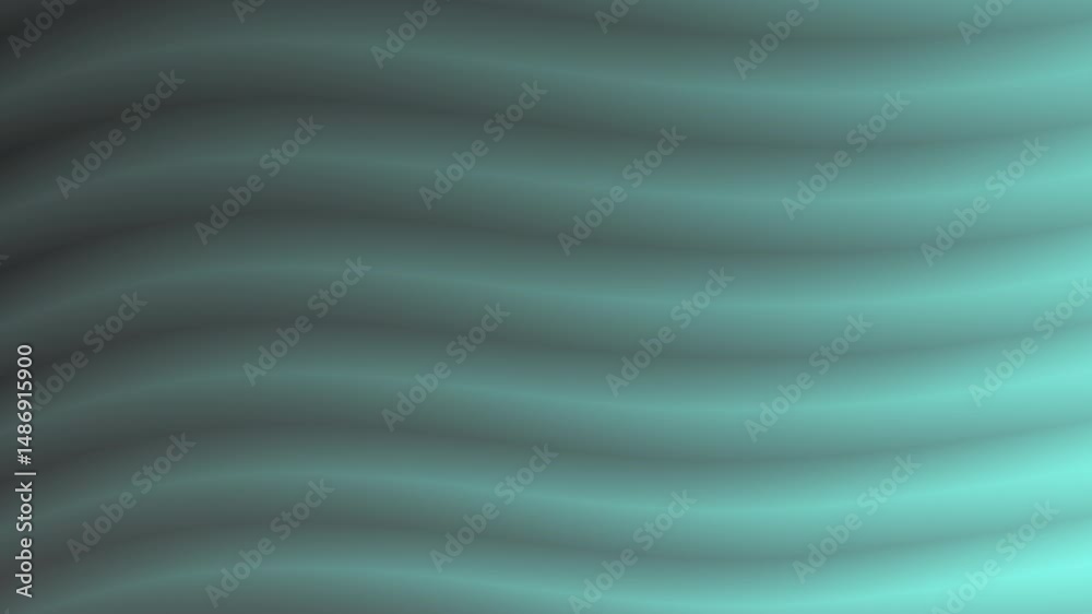 Poster smooth teal waves create a calming, abstract pattern with gentle gradients and flowing lines, abstra
