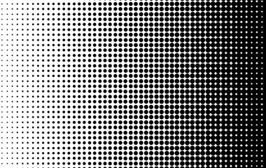 fun beautiful black and white shadow halftones retro pop art funky urban colorful comic book. Dotted halftone gradient texture. Vanishing polka dot background. Repeating dots gradation pattern backgro