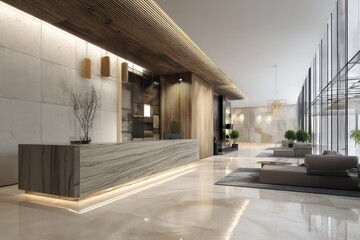 Standee mockup for hotel lobbies promoting VIP packages and luxury service promotions.