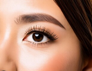 Obraz premium 若い女性の目元のクローズアップ