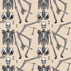 illustrated dancing skeletons