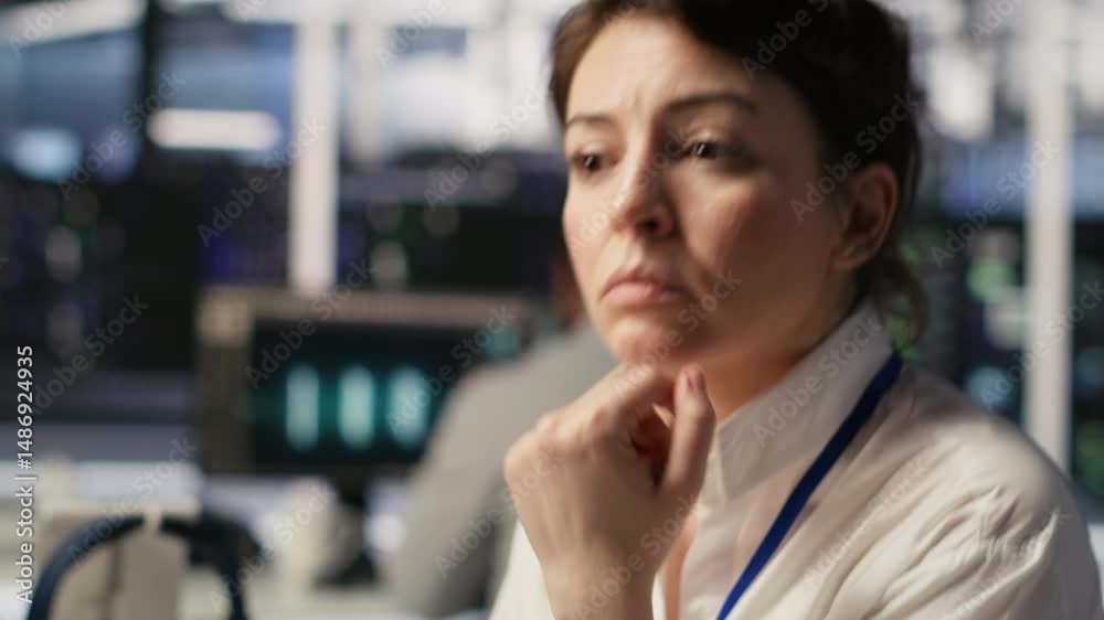 Poster software developer monitors server clusters performing ai training and inference tasks. it expert su