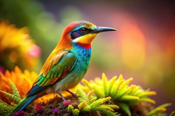 Fototapeta premium Majestic Bird in Wild, Tilt-Shift Photography, Avian Wildlife, Nature Photography, Bird Photography