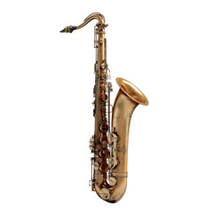 Antique Gold Tenor Saxophone, Musical Instrument,