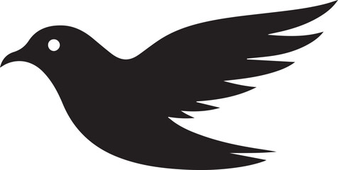 Elegance of a Black and White Bird