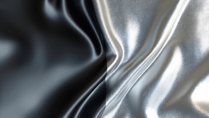 Dark steel and shimmering silver blend into a luxurious, blurry gradient effect.