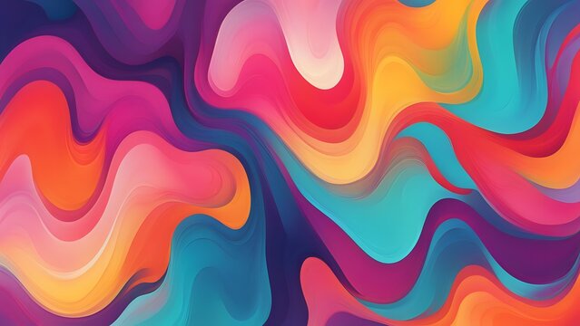 Abstract wallpaper design swathes of vibrant hues intermingling without a definitive shape background